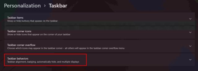విండోస్ 11లో టాస్క్బార్ను ఎడమవైపుకు తరలించండి